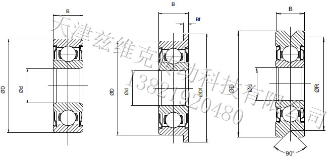 ZWICKER深溝球軸承625TBH圖紙